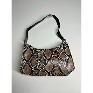 HOBO BAG WITH PYTHON EFFECT AND ZIPPER in Faux Leather